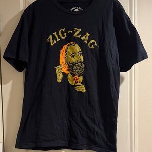 Zig-Zag Black Orange Tan Graphic T-Shirt